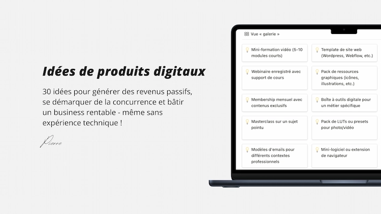 30 idées de produits digitaux pour 2024 - Web Solution